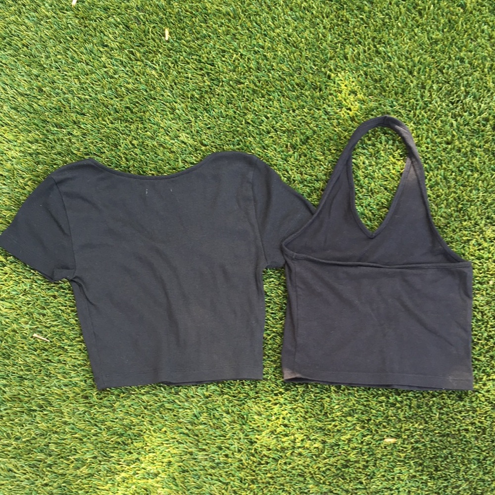 Wild Fable Black Halter Top & Crop Top Bundle Lot - Picture 5 of 5
